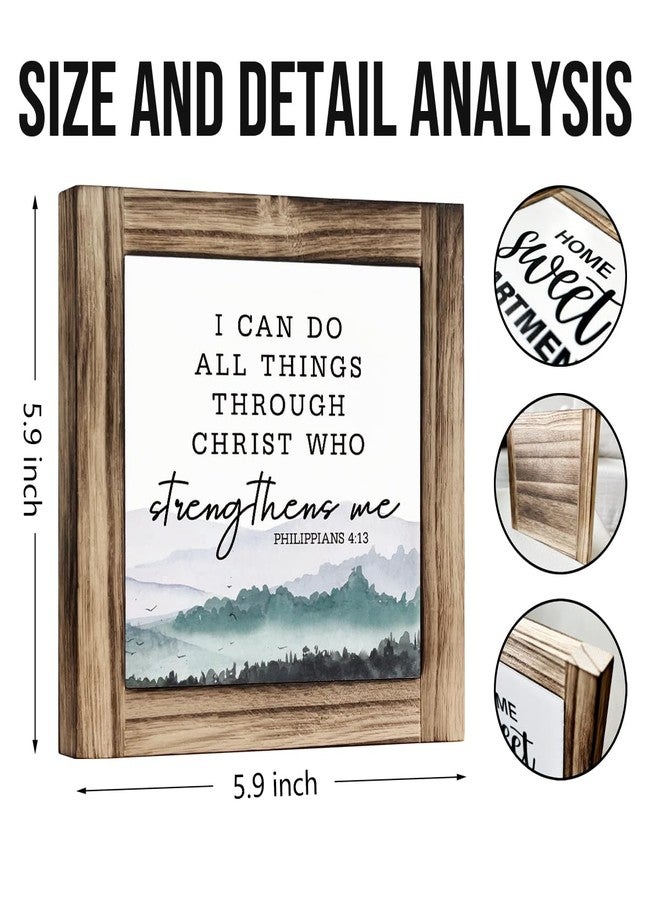 HiLus I Can Do All Things Through Christ Who Strengthens Me, Christian Decor Sign, Philippians 4:13 Scripture Sign, Decorative Plaque Box Sign, Scenery Decor, Religious Decor, Christian Home Decor - Image 2